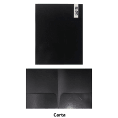 Carpeta Carta 2 bolsillos Negros