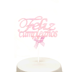 Topper Para Torta Feliz Cumpleaños Glow