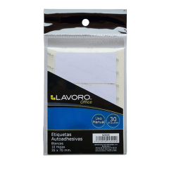 Etiqueta 30 unidades sobre autoadhesiva 35x70mm Lavoro