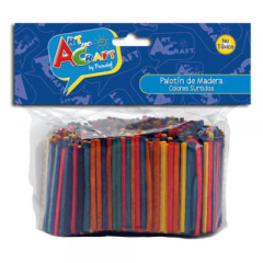 Palotin Madera Colores Surtidos 300Unid Aprox