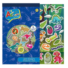 Libro Stickers 06Pag Dinosaurios y Selva
