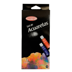Set 12 Unidades Acuarela Tubo 12Ml