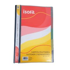 Carpeta Vinilica Oficio Fastener Multimateria C/Separadores
