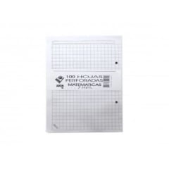 Resma 100Hjs Perforadas Matematicas 7mm Tama¤o Cuaderno Chico