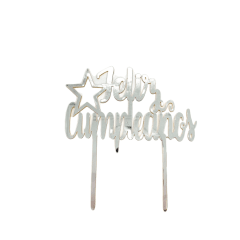 Topper Para Torta Feliz Cumpleaños Estrella