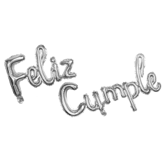 Globo Metalizado Feliz Cumple Plata