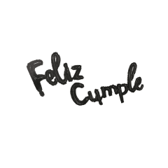 Globo Metalizado Feliz Cumple Negro