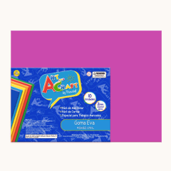 10Un Goma Eva Lisa 40x60Cm Fucsia Art&Craft