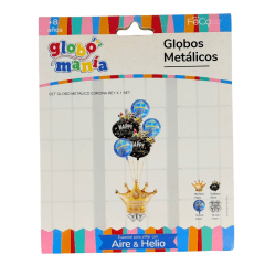 Globo Metalizado 7 Unidades Corona Rey