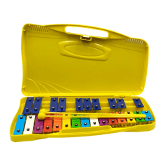 Metalofono Cromatico 25 Notas Musicales Color Amarillo