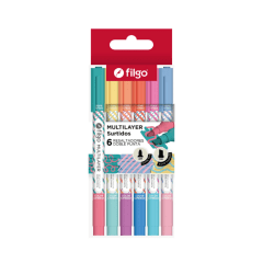 Set 06 Destacador Doble Punta Filgo