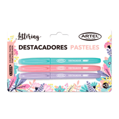 Set 03 Destacador Pastel Artel