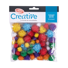 Pompon Surtido Glitter 78Un