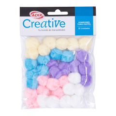 Pompon Surtido Pastel 35Un