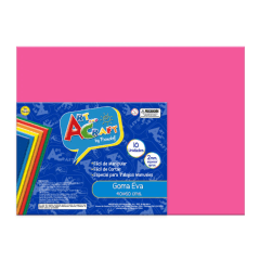 10un Goma Eva Lisa 40x60cm Rosado Art&Craft
