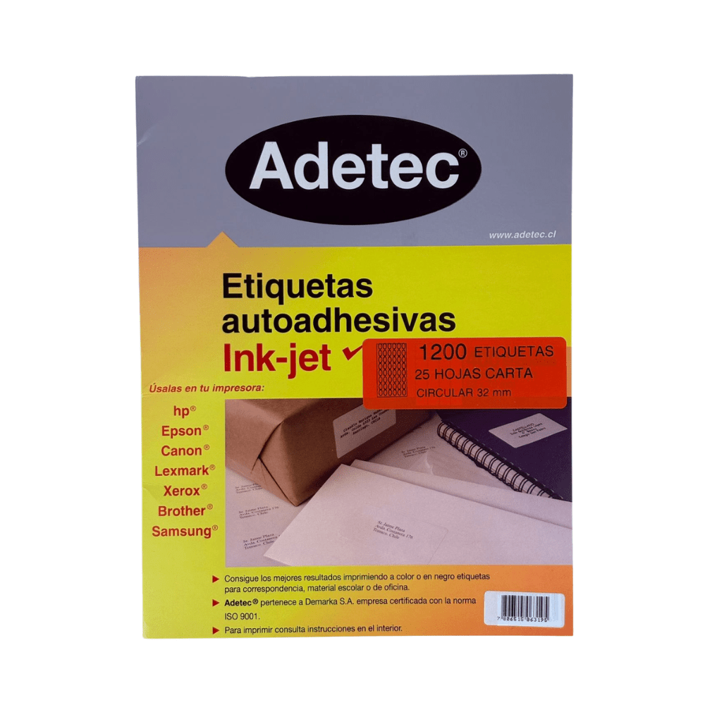 Etiqueta ink-jet circular 32mm 25hj 12001
