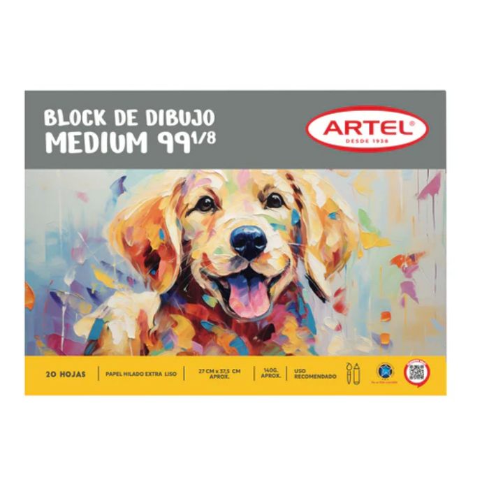 Block Dibujo 1/8 H10 Nro 99 140Gr 20 Hj Artel1