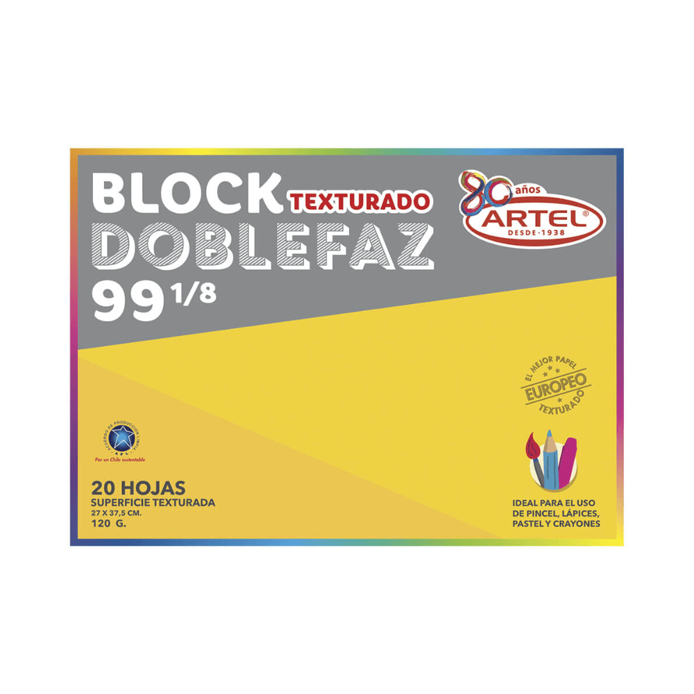Block Dibujo 1/8 H10 Nro 99 Doble Faz 120Gr 20 Hj1