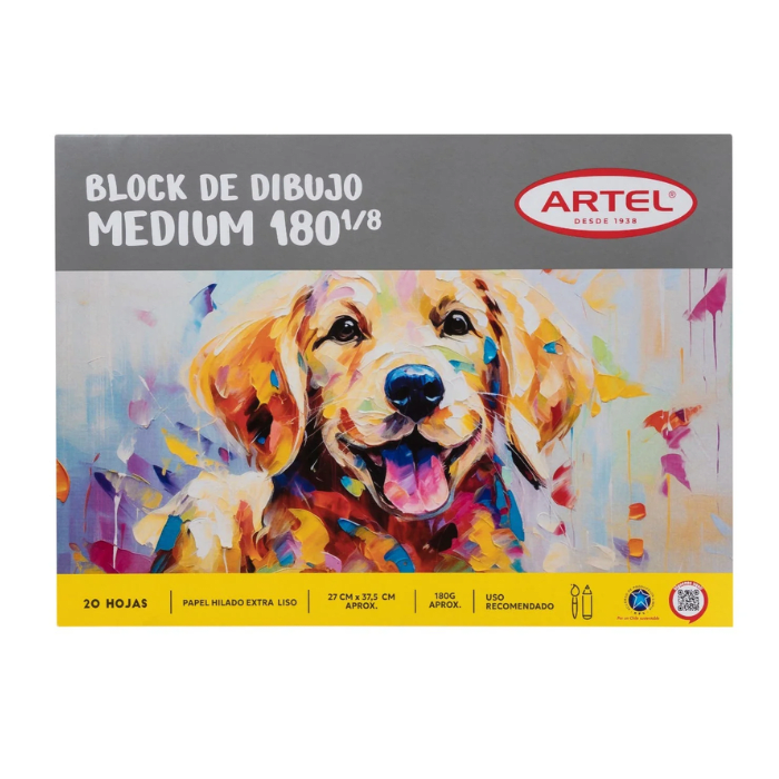 Block Dibujo 1/8 H10 Nro 99 180Gr 20 Hj Artel1