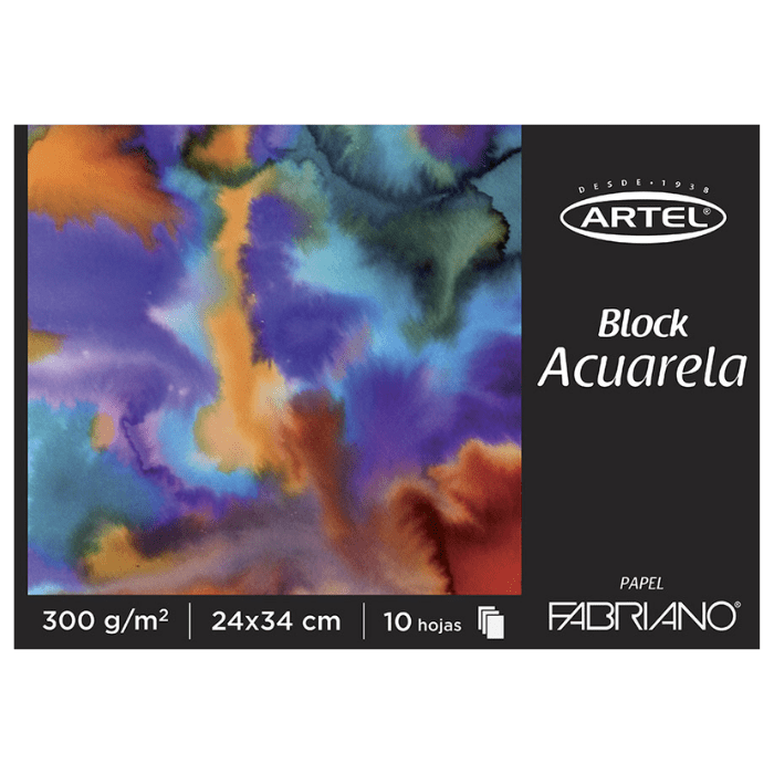 Block Acuarela 10Hjs 24x34Cm 300Gr1