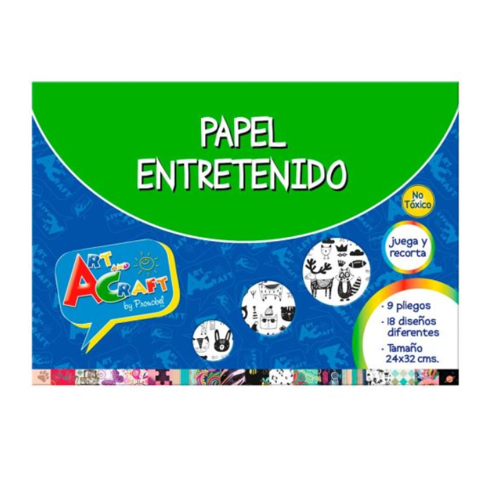 Estuche papel entretenido 9 pliegos 18 diseños1