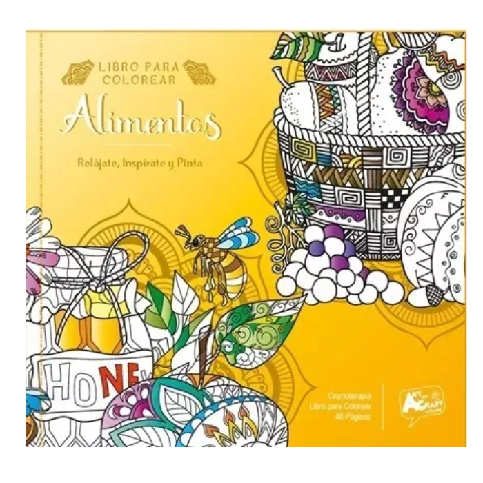 Libro De Mandala 27.5x21.5 Frutas y Alimentos1