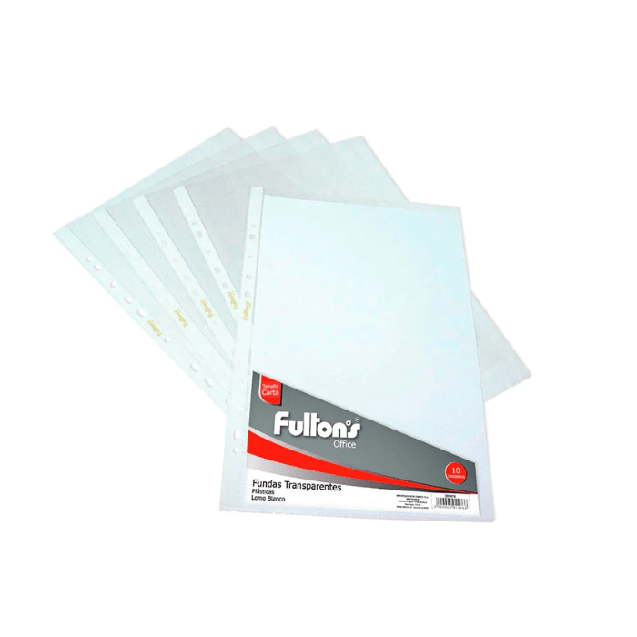 Set 10 Funda Transparente Carta Fultons1