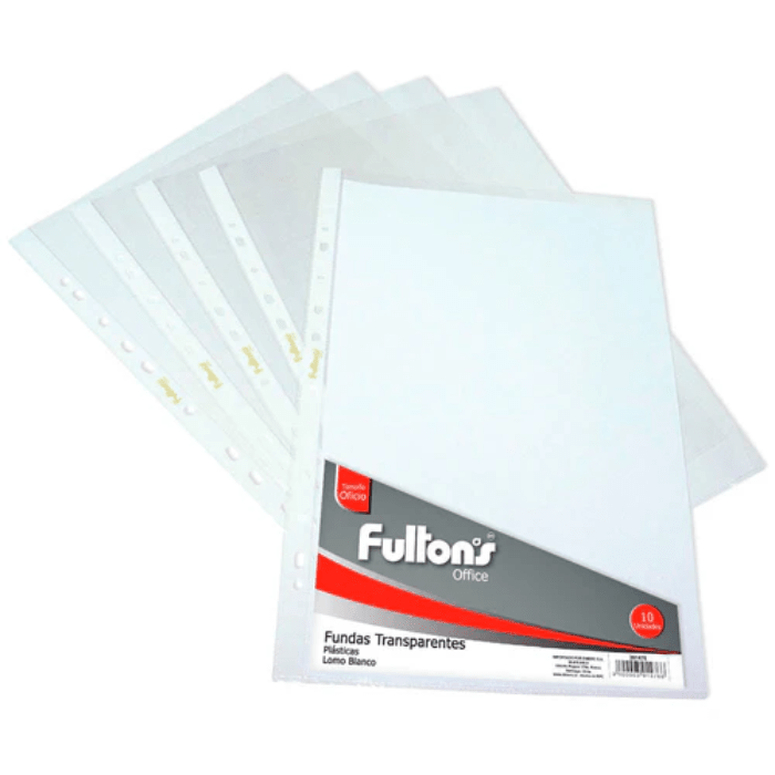 Set 10 Funda Transparente Oficio Fultons1