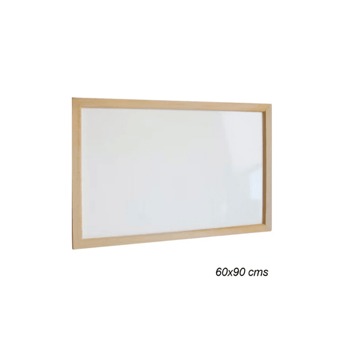 Pizarra Blanca Mural 60X90Cm Marco Madera1