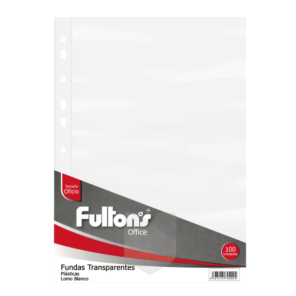 Funda Transparente 100Un Oficio Fultons1