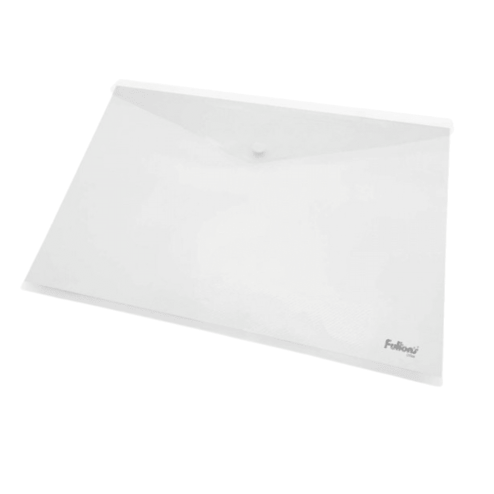 Carpeta Sobre Plastico Transp Oficio C/Broche Fultons1