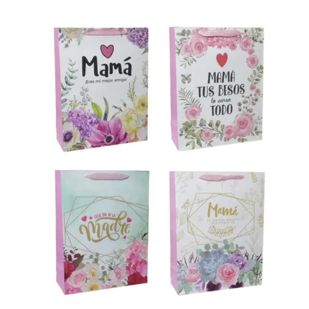 Bolsa Regalo Grande 26X32 Mama Bling Glitter Feco1