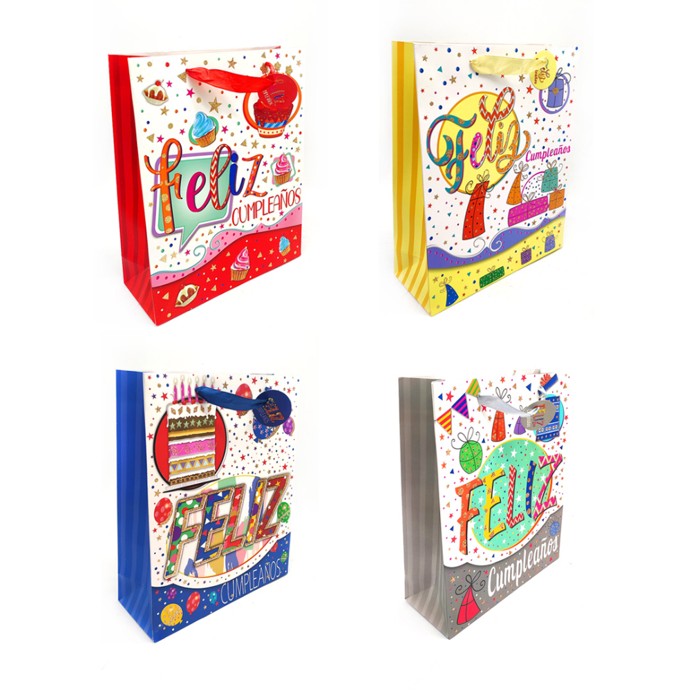 Bolsa Regalo Jumbo 30X40 Feliz Cumpleaños Feco1