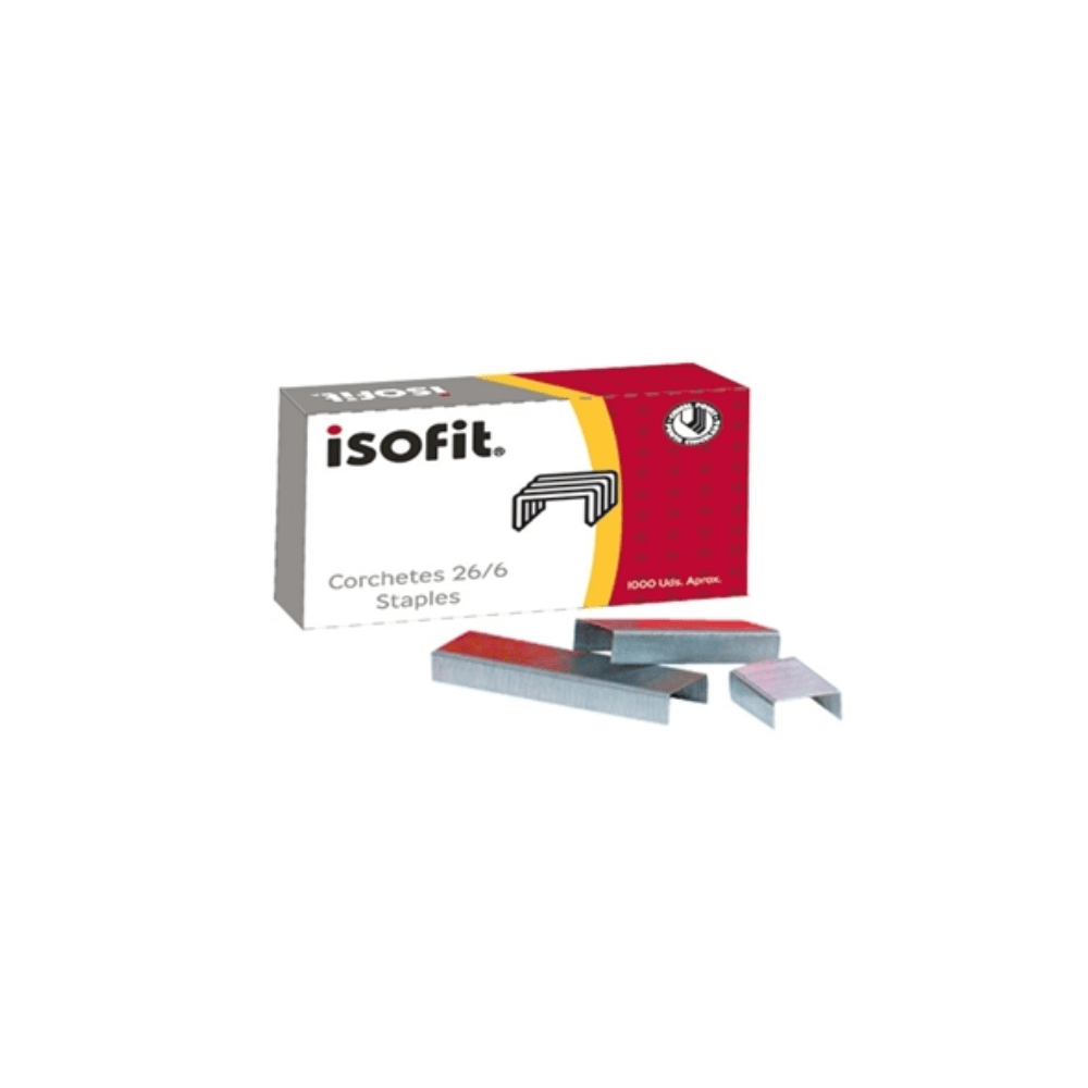 Corchete 26/6 de 1000 pz cromado Isofit1