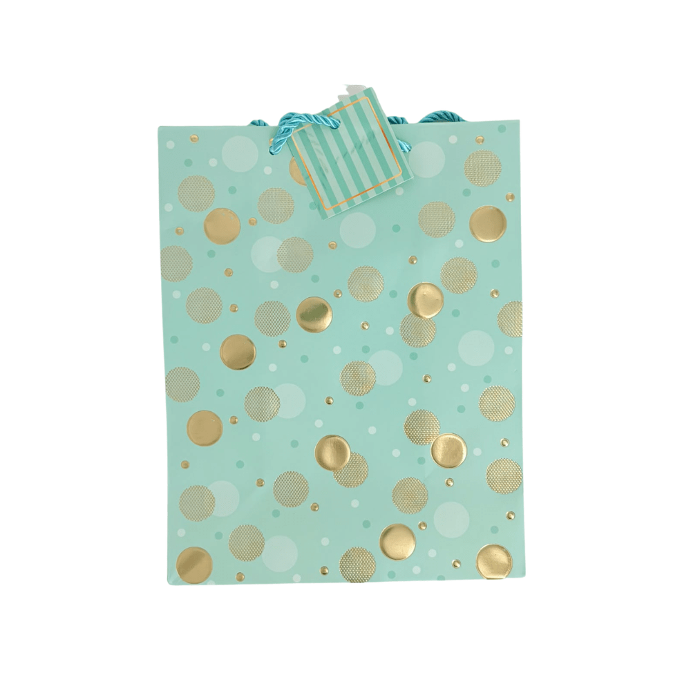 Pack 12 bolsa regalo mediana 18x23 Golden Circulo Feco2