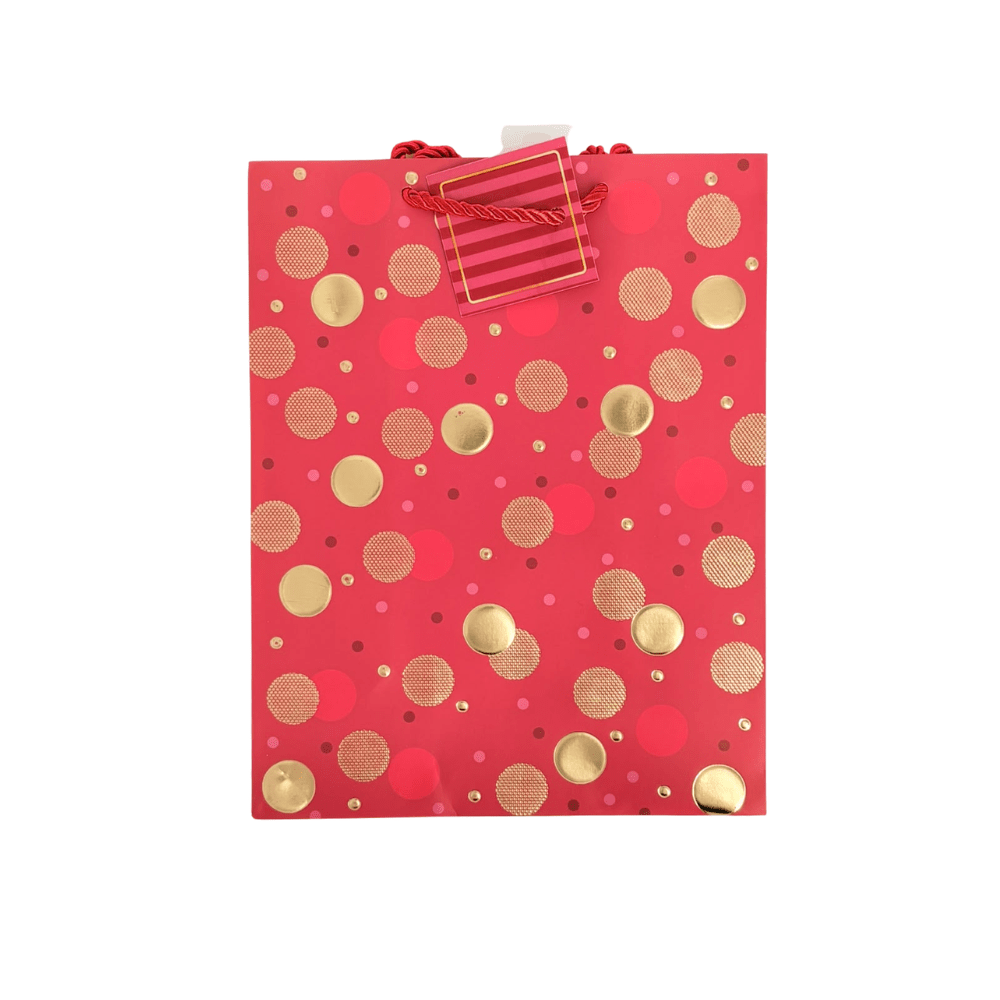 Pack 12 bolsa regalo mediana 18x23 Golden Circulo Feco1