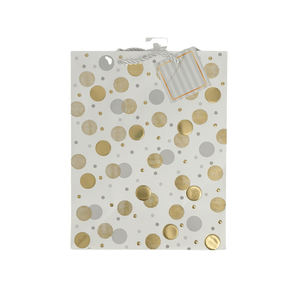 Pack 12 bolsa regalo mediana 18x23 Golden Circulo Feco4