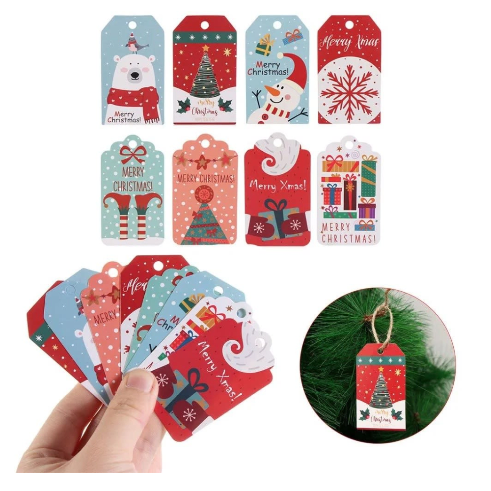 Set 8 Pcs Tags Navidad1
