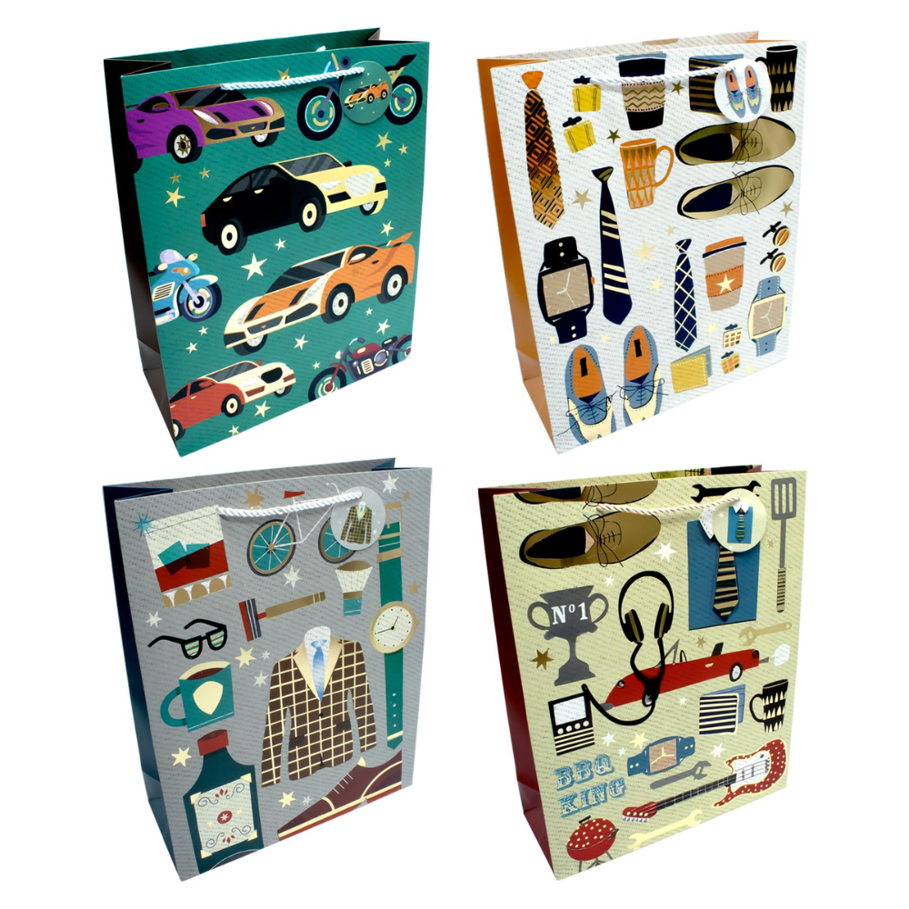 Bolsa Regalo Grande 26X32 Iconos Vintage Feco1