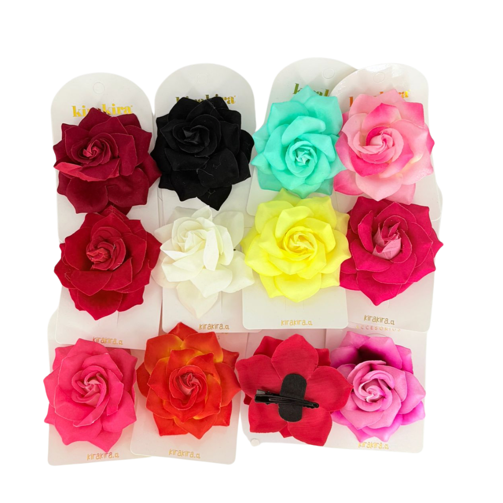 Pinche Rosa Gamuza 7.5Cm Colores Fiestas Patrias1