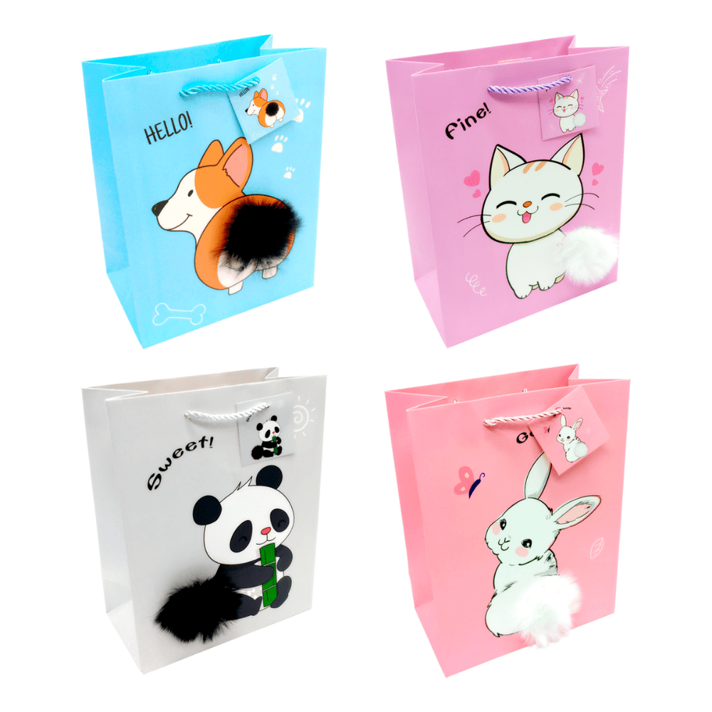Bolsa Regalo Jumbo 30X40 Colita Animales Feco1