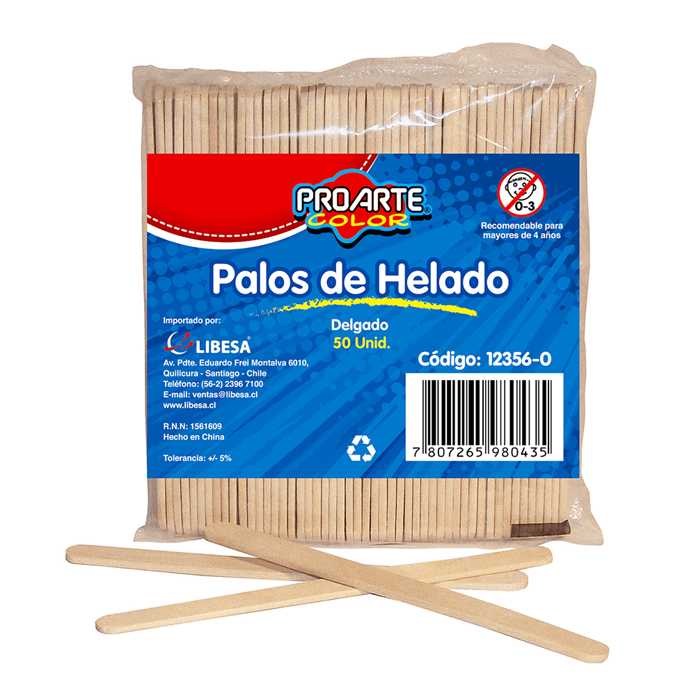 Palito Helado Natural 50Un1