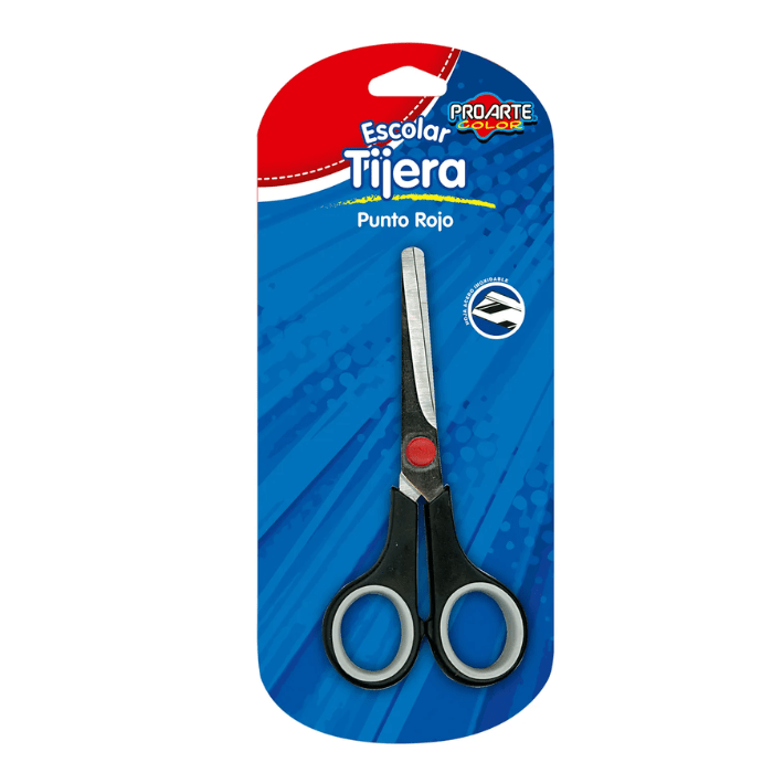 Tijera Escolar Punto Rojo 14Cm Blister Proarte1