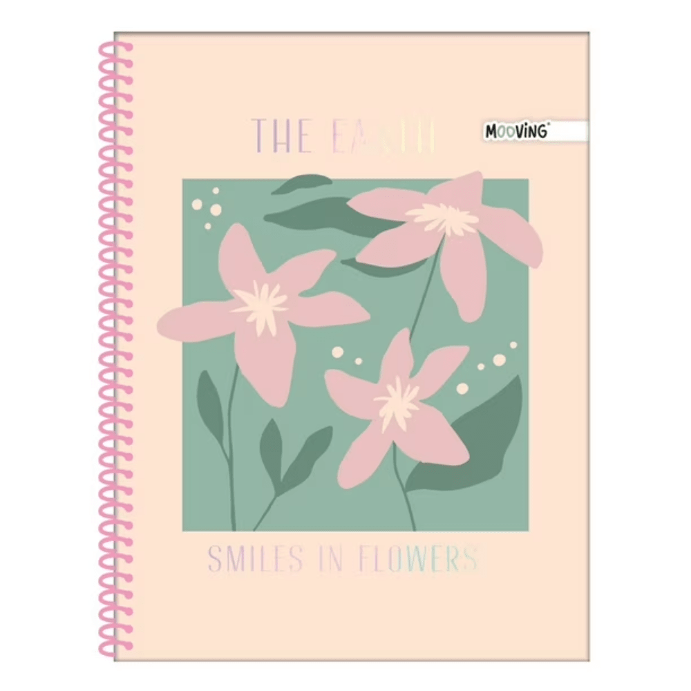 Cuaderno Cuarta 17x21Cm 5mm Garden Mooving2