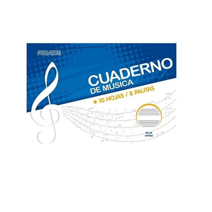 Cuaderno Musica Pauta Entera 10Hjs 26X17.7Cm1