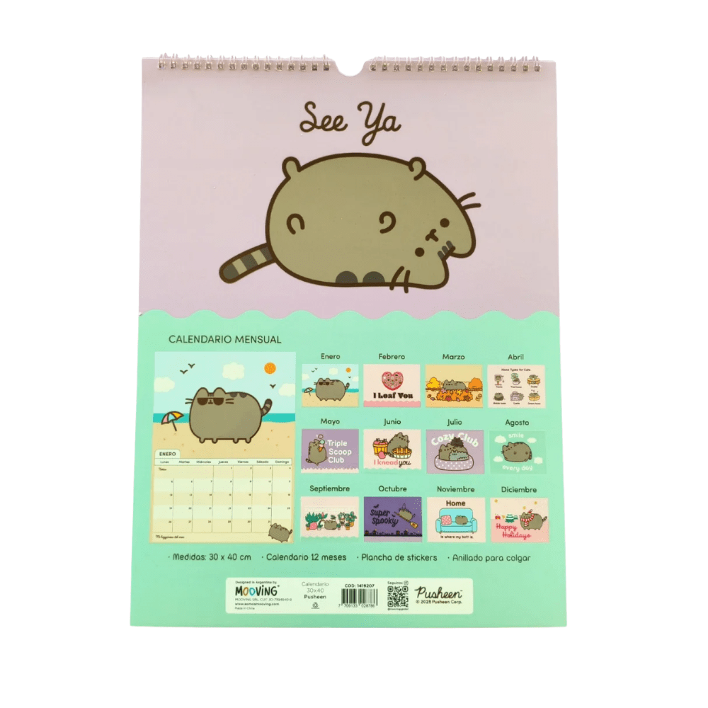 Calendario Pusheen 30x40 Mooving2
