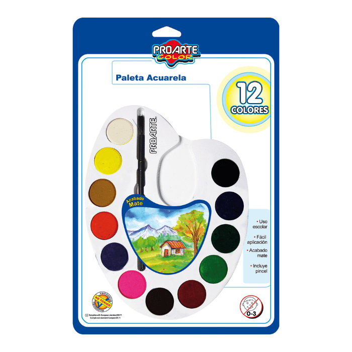Paleta Acuarela 12 Colores1