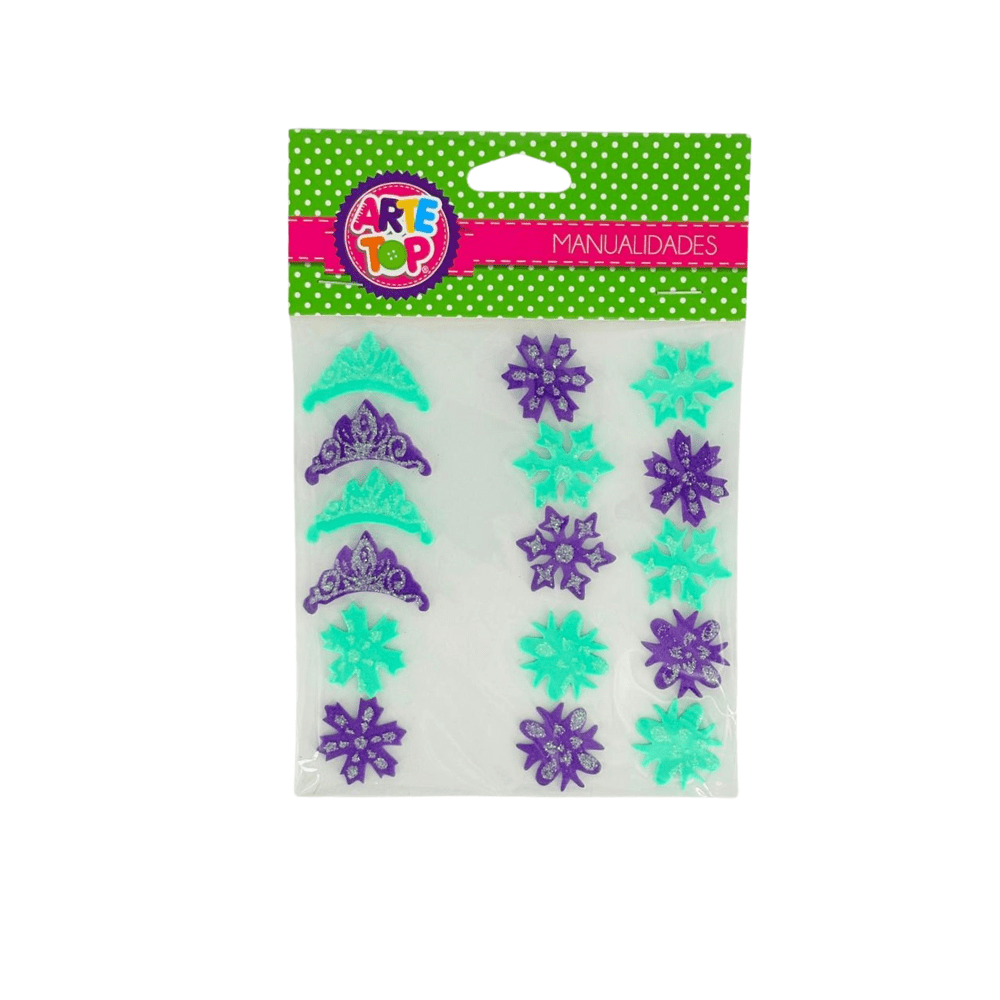 Stickers Goma Eva Figuras Nieve1