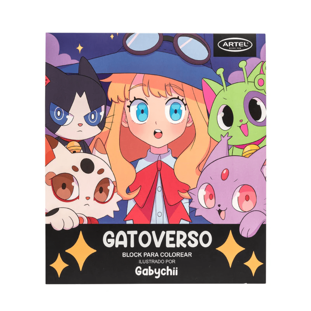Block Para Colorear Gato Verso 22x22cm 350grs Artel1