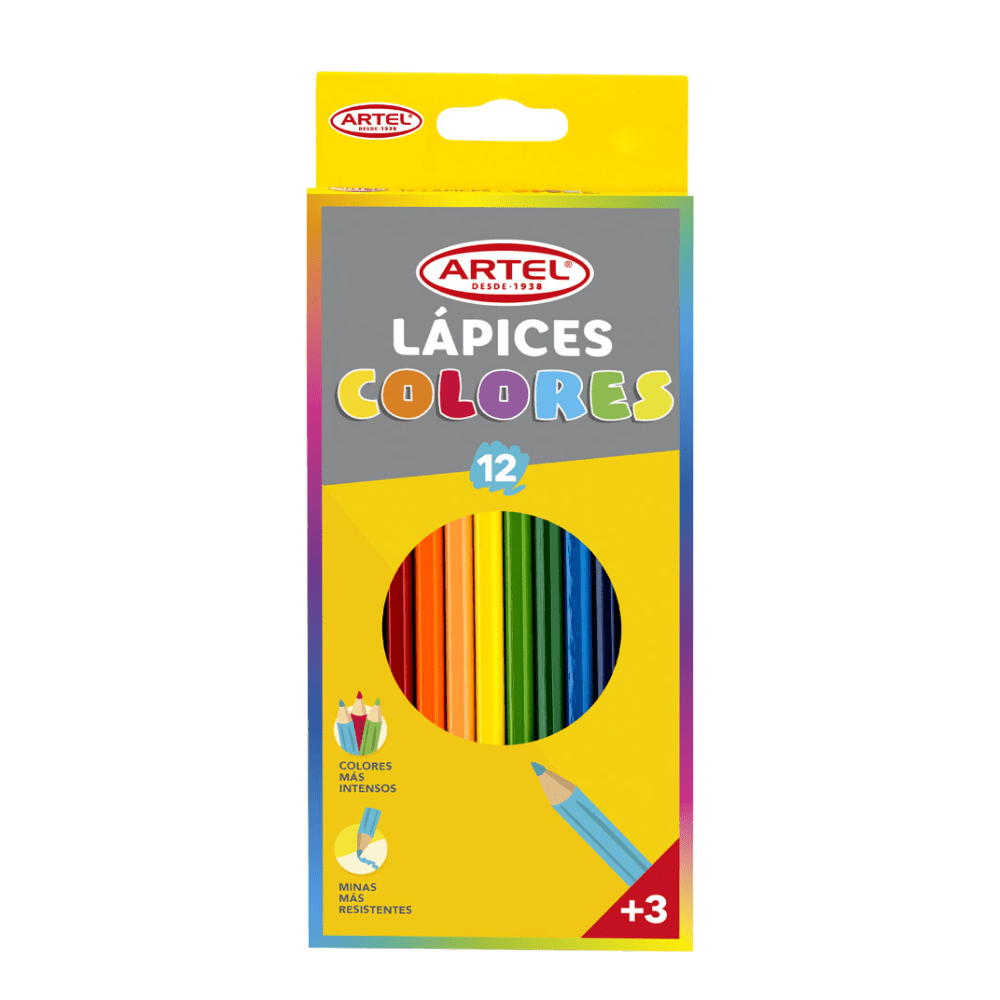 Lapiz Color 12Un Hex Artel1